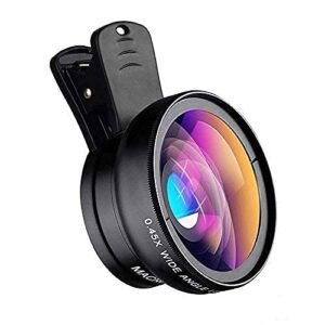 MAXXOX Mobile Camera Lens, 0.45X Super Wide Angle Lens, 15X Macro