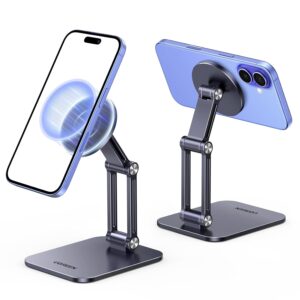 UGREEN Magnetic Phone Stand for Desk, Adjustable Aluminum